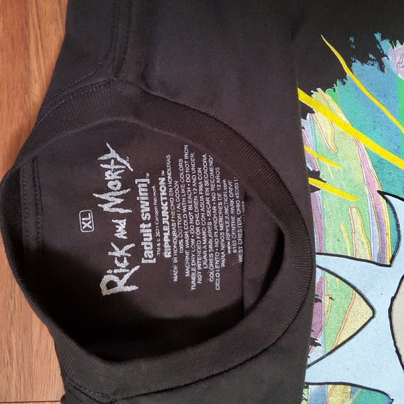Rick and Morty Men's Graphic T-Shirt Tee Shirt Black XL - Picture 5 of 5